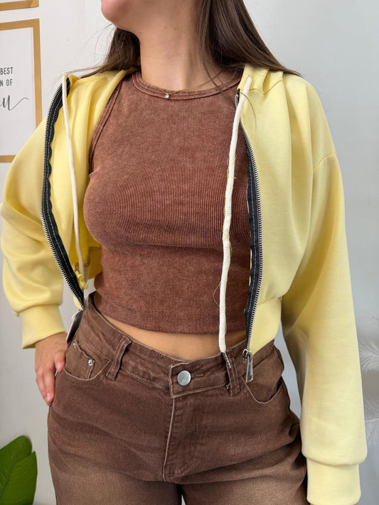 Felpa crop 5586
