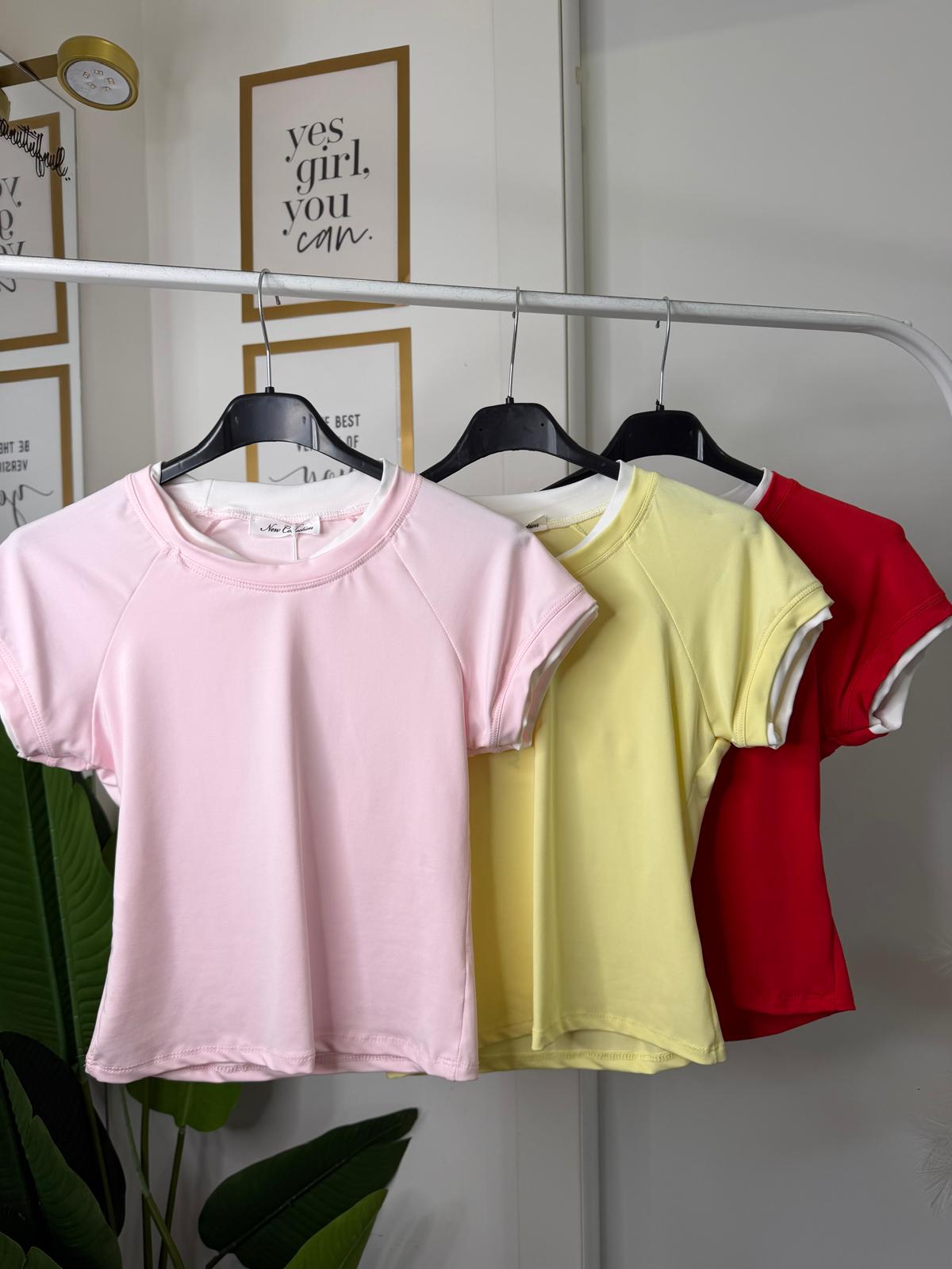 T-shirt doppio tono 3273