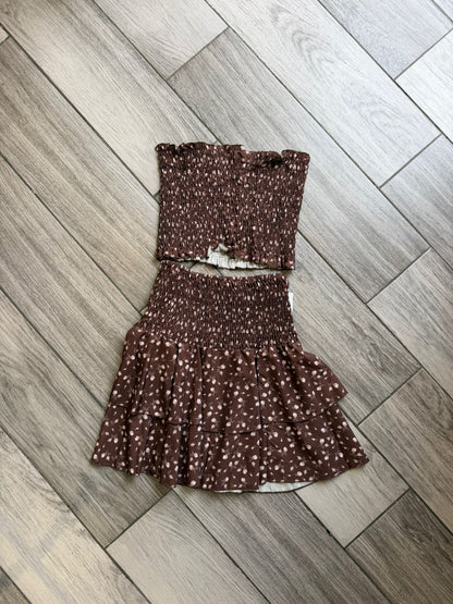Coordinato top e gonna fiori 55269