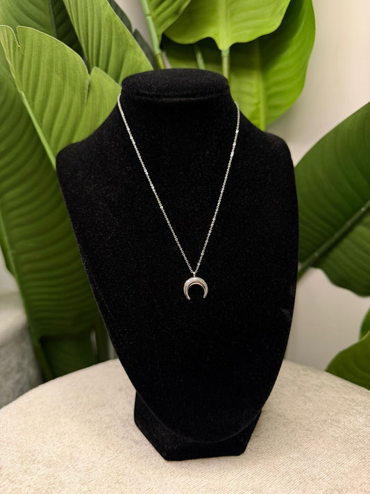 Collana mezza luna silver