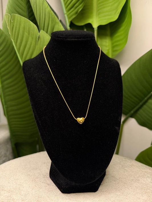 Collana cuore scorrevole gold