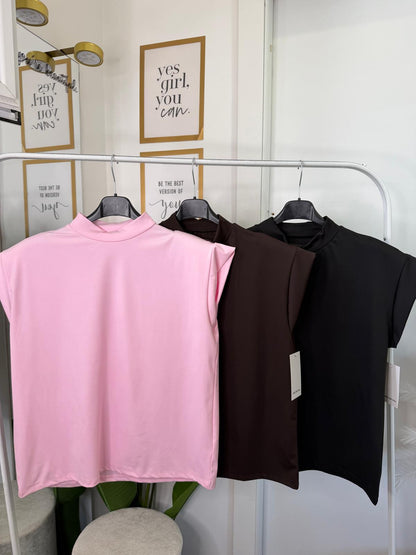 T-shirt oversize spalline rinforzate 26867