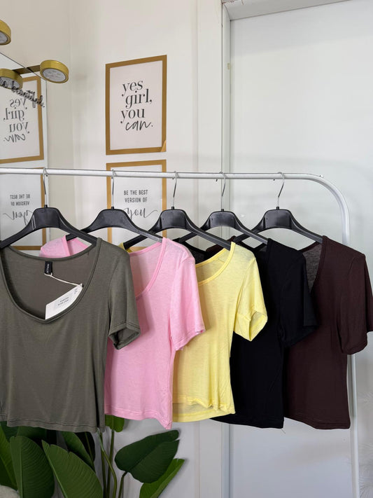 T-shirt crop velata 5376