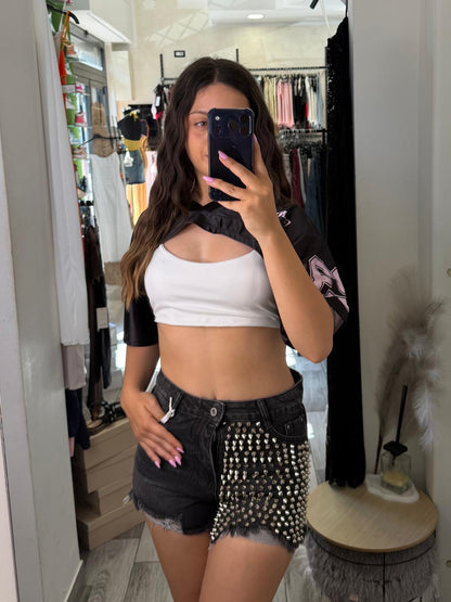 Coordinato top e coprispalle sportivo 6623
