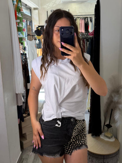 T-shirt sbracciata morbida 26507
