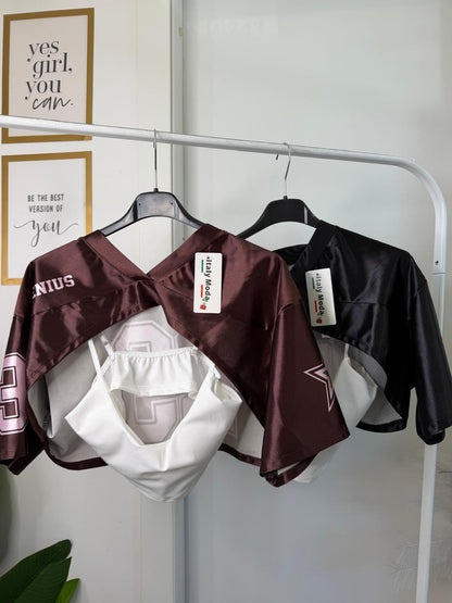 Coordinato top e coprispalle sportivo 6623