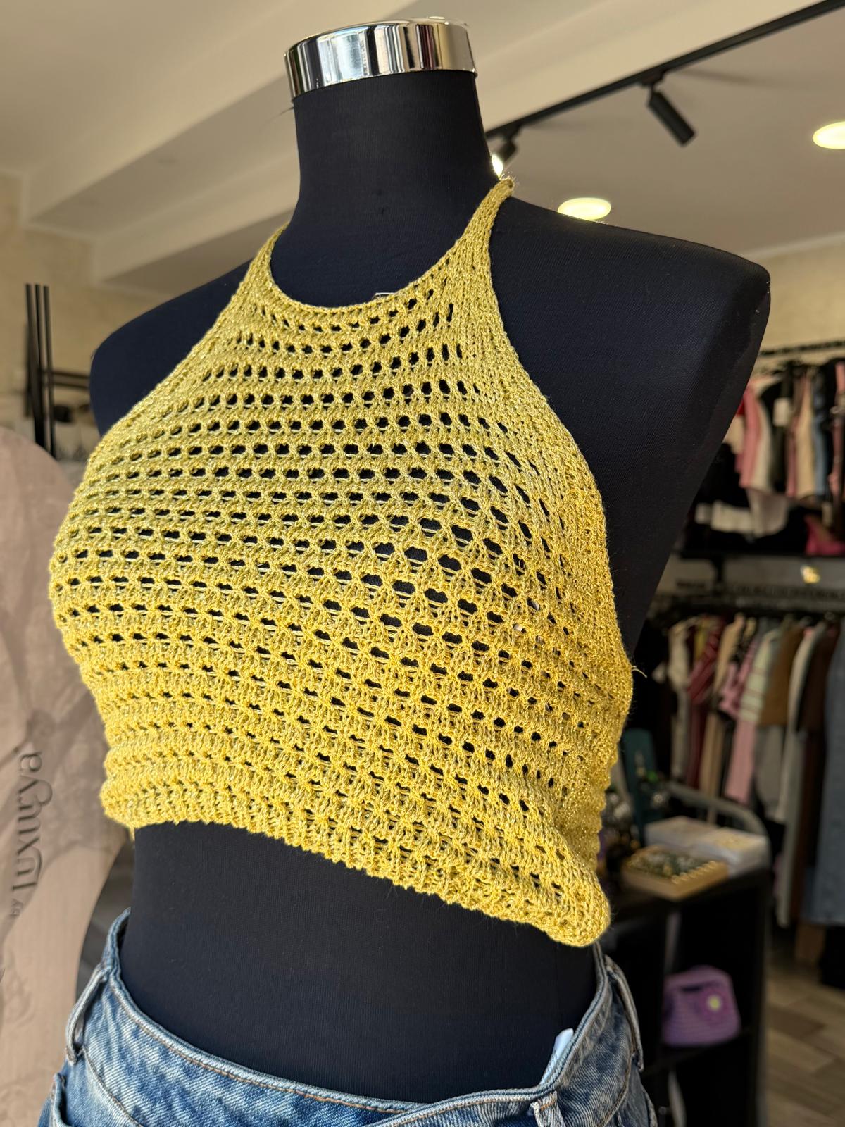 Top uncinetto lurex 23726