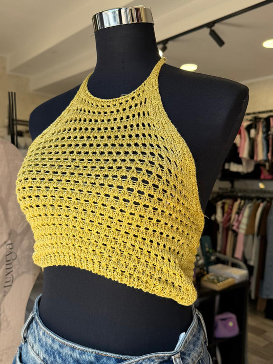 Top uncinetto lurex 23726
