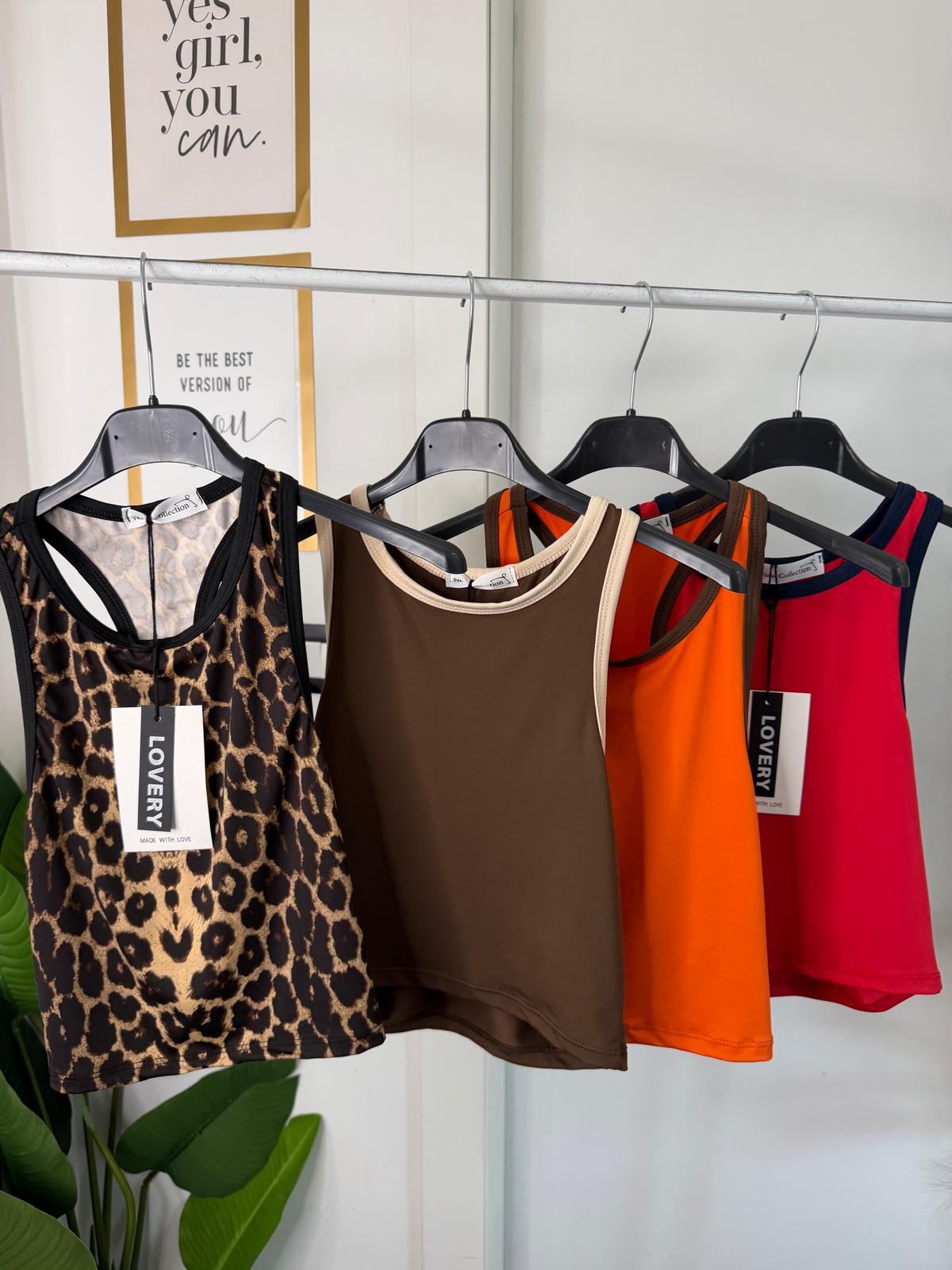 Top crop doppio colore 3370
