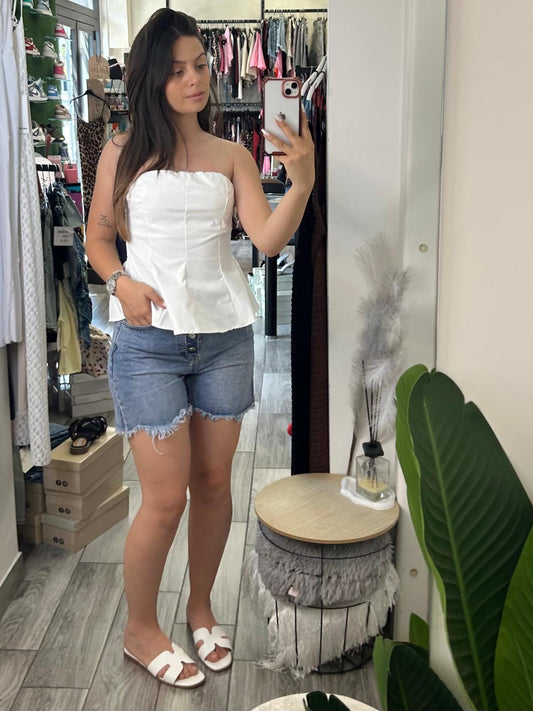 Shorts denim semi lungo 11312
