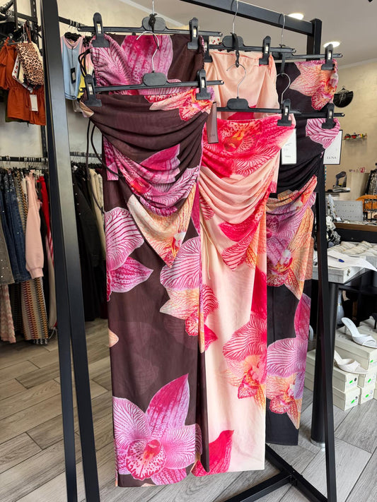 Coordinato gonna lunga e top 9157
