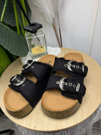 Ciabattina jeans black 0653