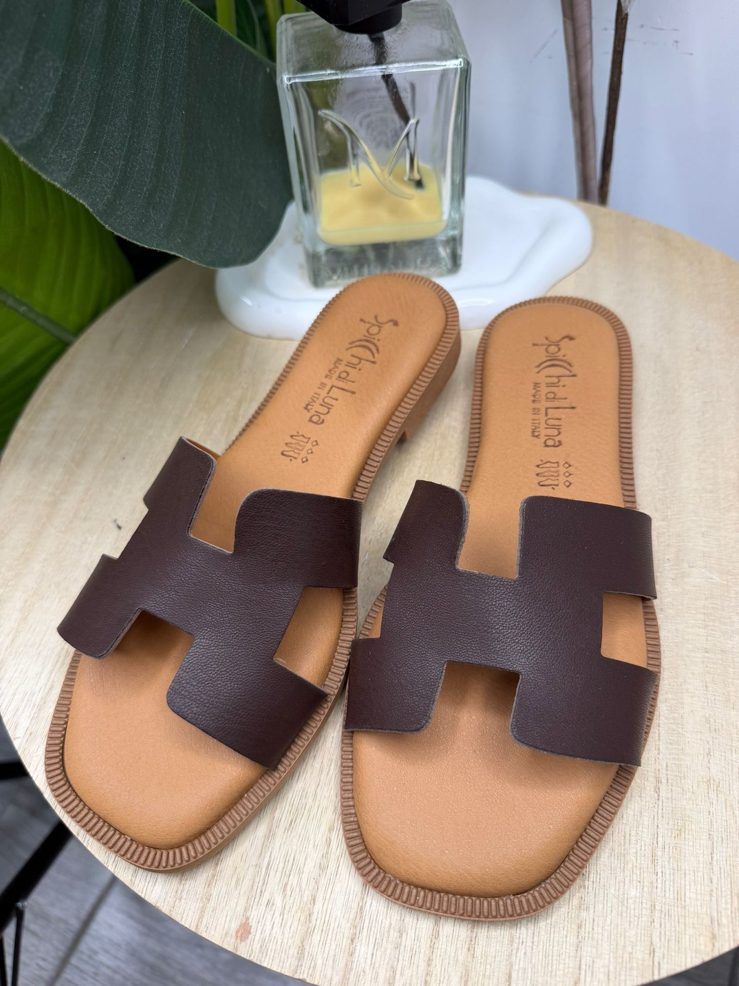 Ciabattina marrone made in italy 155
