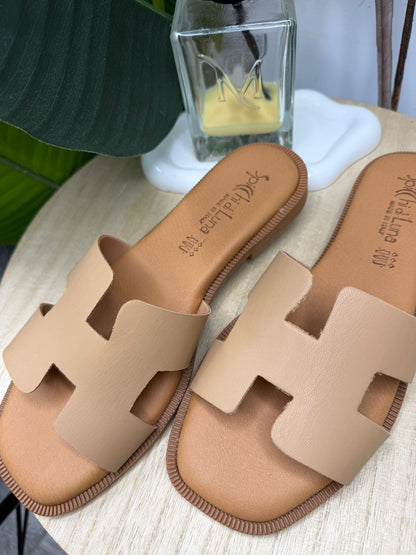 Ciabattina beige made in italy 155
