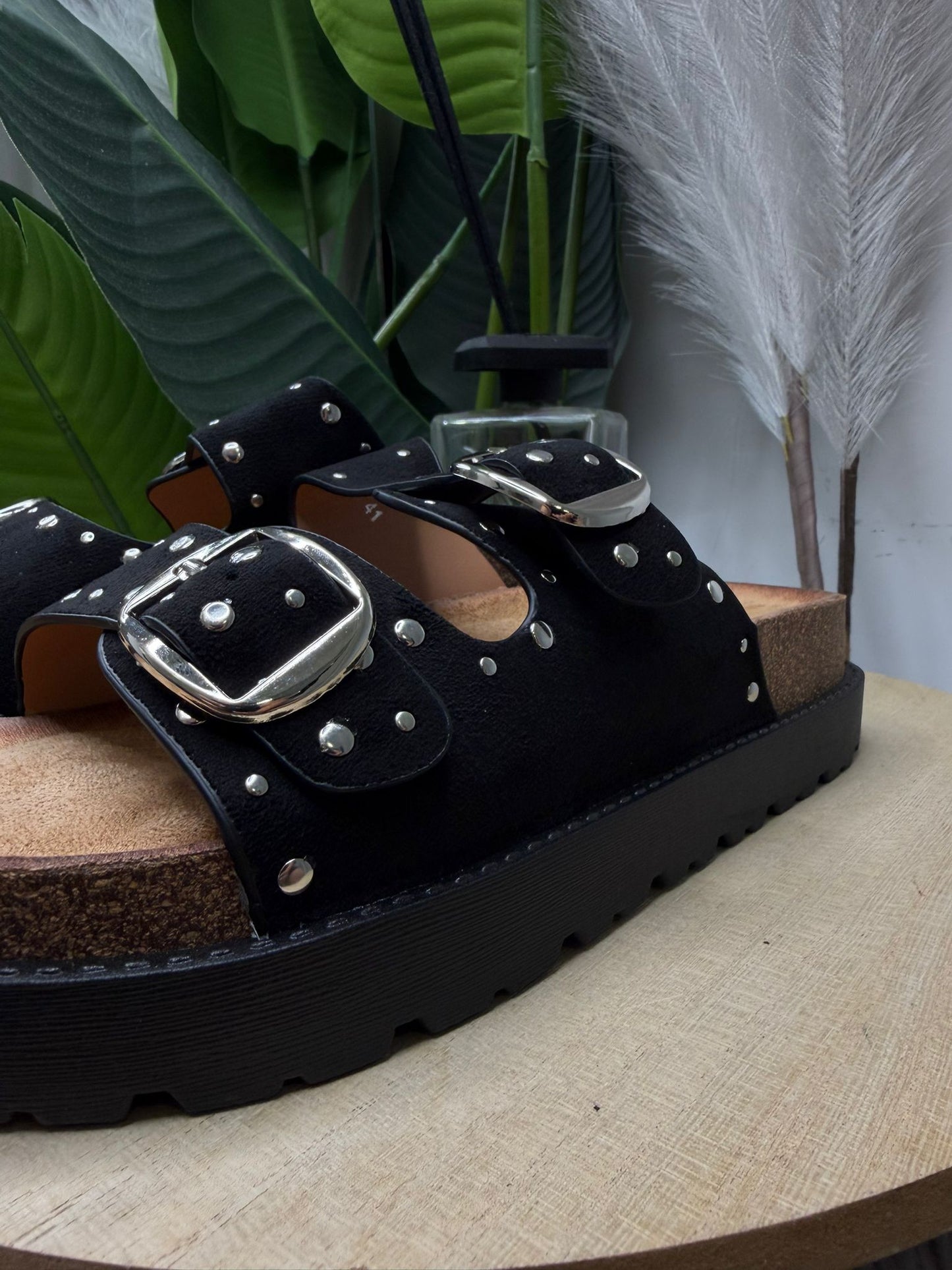 Ciabattina platform borchie 6103