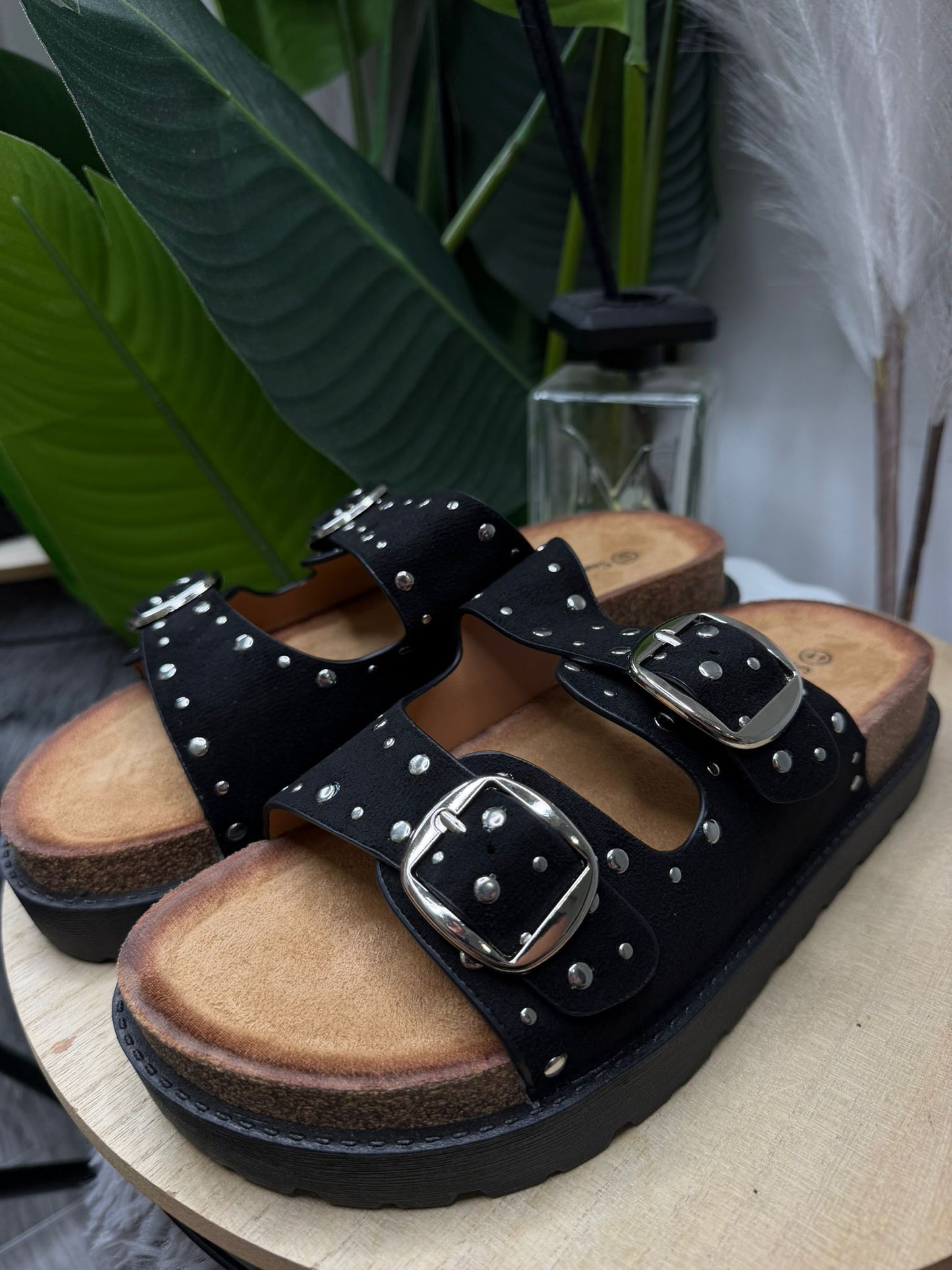 Ciabattina platform borchie 6103