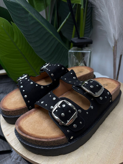 Ciabattina platform borchie 6103