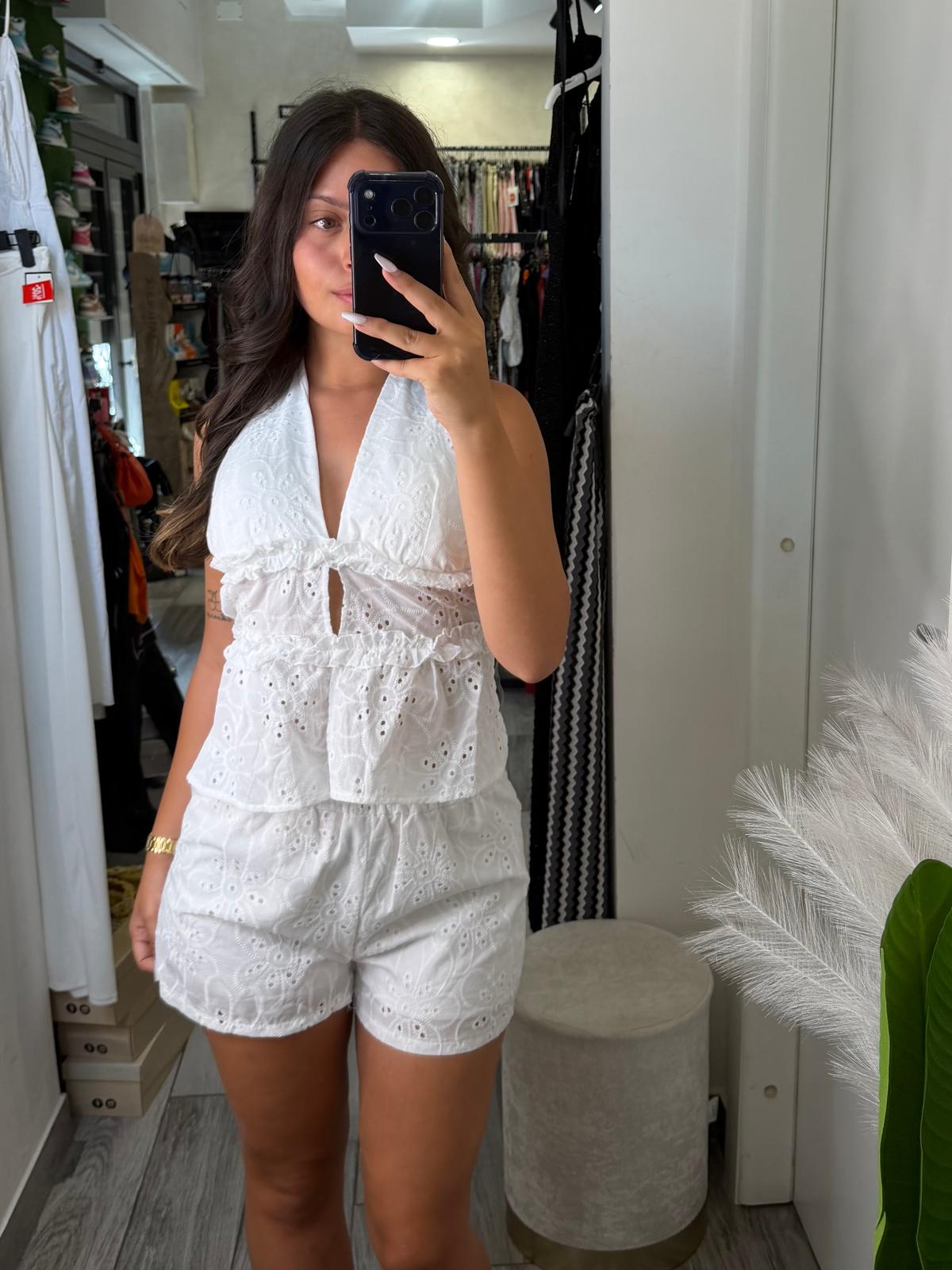 Coordinato pizzo san gallo capri 2913