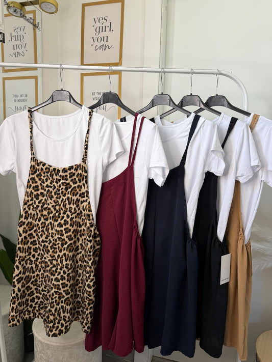 Coordinato jumpsuit e t-shirt bianca basic 6296