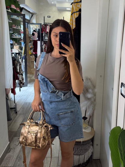 T-shirt cotone arricciata fianchi 5653